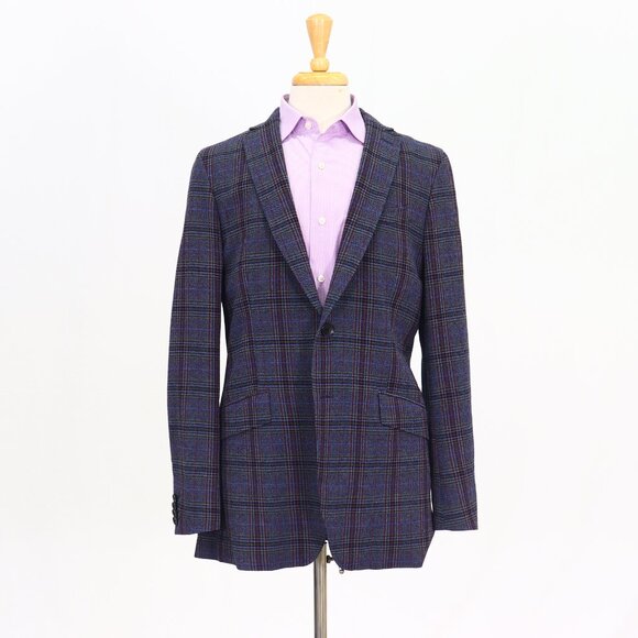 ETRO Other - ETRO 44L Blue Blazer Sport Coat Jacket 2-Button Check T365